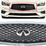 Auto Spare Part OE 62310-6HH0A for 2018 Infiniti Q50 Front Grille Chrome Outer Frame Gray Base Without Camera Hole Car Accessories