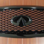 INFINITI Q70 15- Chrome Outer Frame Original Gray Base With Camera Hole Grille 62310-4AM1B