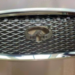 Front Grille For Infiniti QX80 2019-2023 Chrome Outer Frame Gray Base OE 62310-6GW0A